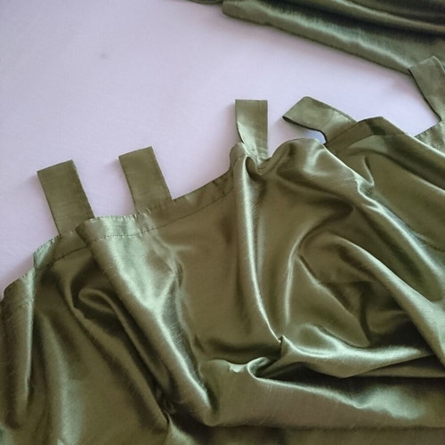 Curtains two panels olive color like new, 1.40×2.80