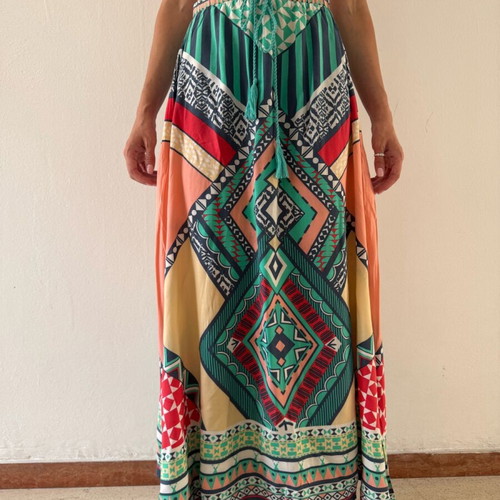 Maxi skirt multicolored like new, size S