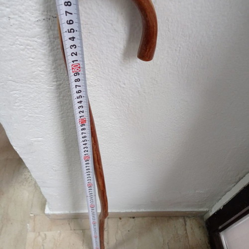 Vintage wooden walking cane used 90cm