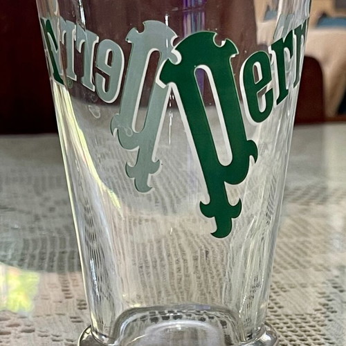 Perrier Retro Collectible Large Water Glass like new, 1980s-90s