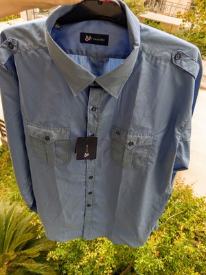 Dur men's shirt XXL navy blue 100% cotton brand new with tags