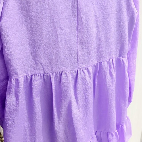 Taffeta dress like new purple with long sleeves by Pieces
