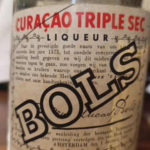 Vintage Bols Curaçao Triple Sec Liqueur 750ml 39% Vol