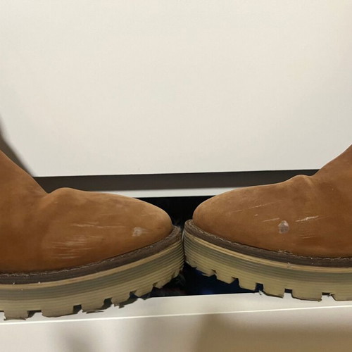 Zara kids boots used brown tan with fur lining size 36