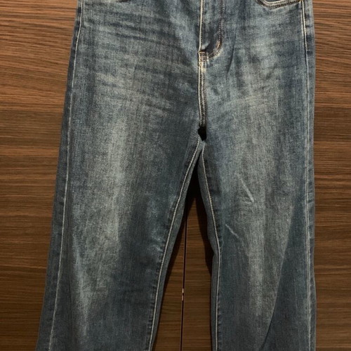 Elastic denim pants like new, size M 38 10, blue