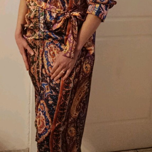 Dress size S-M colorful, new with front gathers