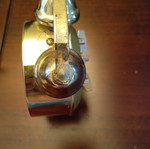 Vintage table clock alarm with natural patina used