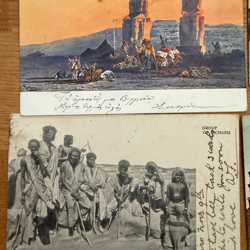 Old postcards used, some traveled