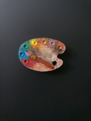 Handmade Palette Magnets made of Plaster and Acrylics
