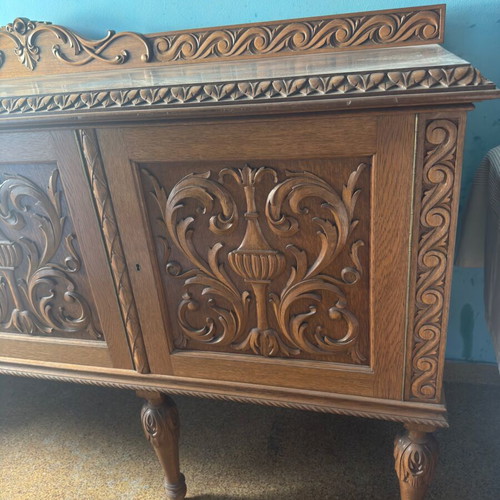 Handcrafted woodcarved dining set by Arapogiannis