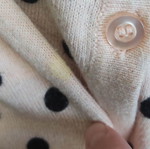 Polka Dot Cardigan used, size M, black and beige