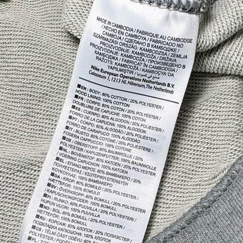 Nike zip-up hoodie in grey, like new, size L