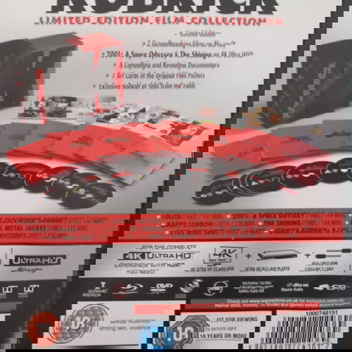 Stanley Kubrick Limited Edition Film Collection Blu Ray new with English subtitles