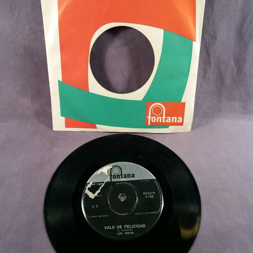 Los Indios Paraguay 7" vinyl records used, very good condition x3