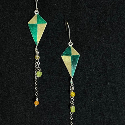 Eagle earrings new, copper silver