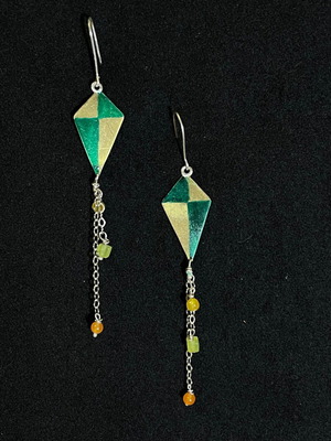 Eagle earrings new, copper silver