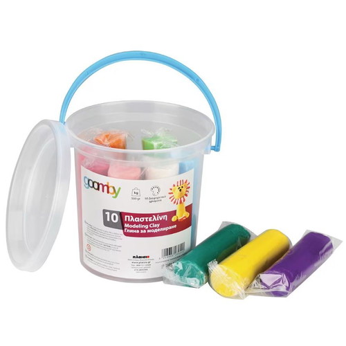 Goomby Modeling Clay Set 3 Containers 500g, 10 Pieces