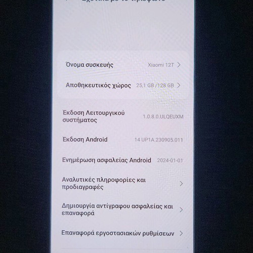 Xiaomi 12T smartphone like new, 8GB RAM, 128GB storage, AMOLED 6.67"