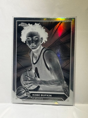 Kobe Bufkin RC Rookie Negative Refractor Card 2023-2024 Topps Chrome new #197