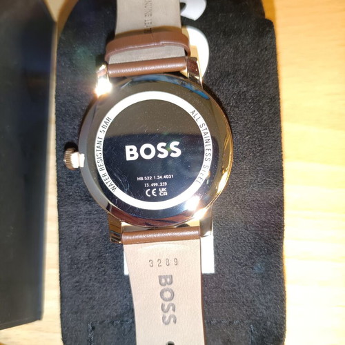 Boss Unisex watch new with brown leather strap