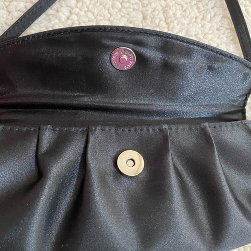Accessorize satin shoulder bag like new, black