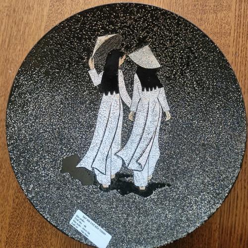 Vietnamese lacquerware decorative plates new