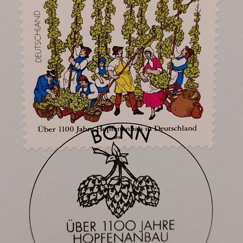 German stamps 1998 first day cover Bonn, mint block of four