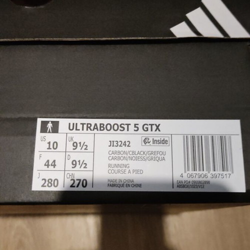 Adidas Ultraboost 5 GTX new waterproof athletic shoes size 43.5