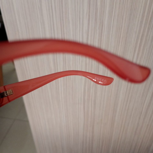 Gucci women's sunglasses GG 3061/S used, red coral butterfly frame