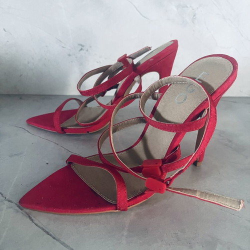 Red Strappy Heeled Sandals Scarlet Edition EU38 new