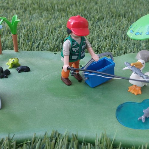 Playmobil Camping used with Fisherman, Boat and Diver