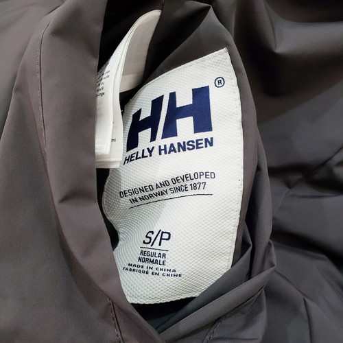 Helly Hansen Yu Puffer jacket used, reversible, men's size S, gray and black