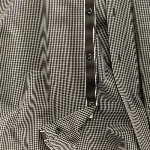 Men's shirt L like new black and white small check pattern