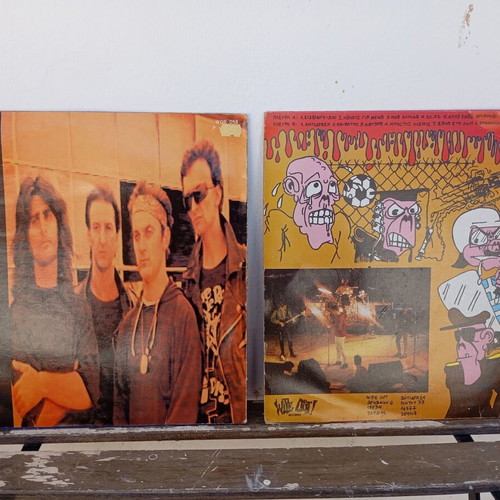 Antidrasi and Panx Romana punk LPs used with cover wear