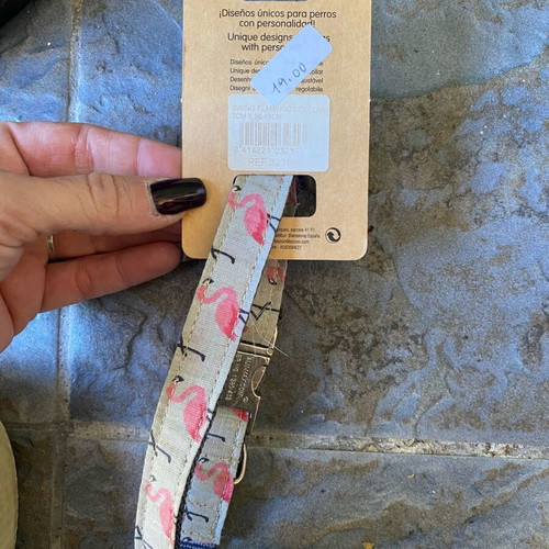 Flamingo dog collar new