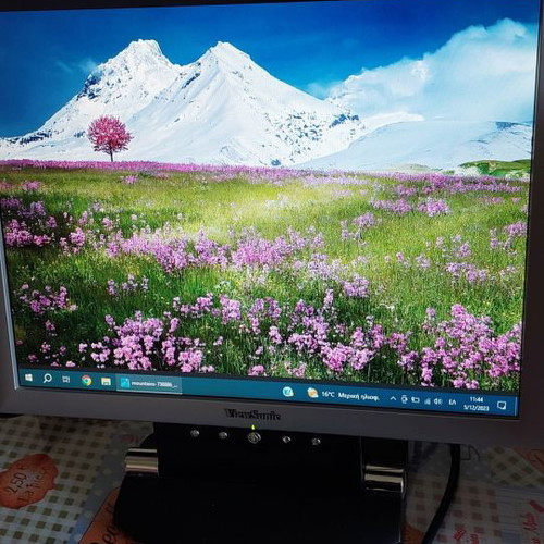 ViewSonic 17-inch computer monitor used with power cable