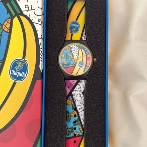 Romero Britto wristwatch new, collectible Chiquita edition
