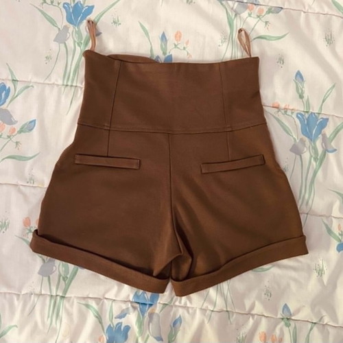 Paranoia olive summer shorts with buttons, size M