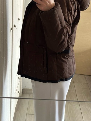 Down jacket like new brown, size M and L