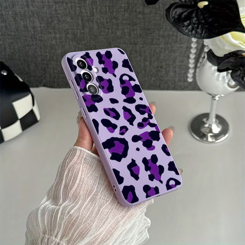 Samsung Galaxy A56 case new, purple with leopard pattern