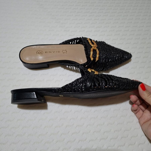Envie Shoes mules size 38 new, black with leather insole