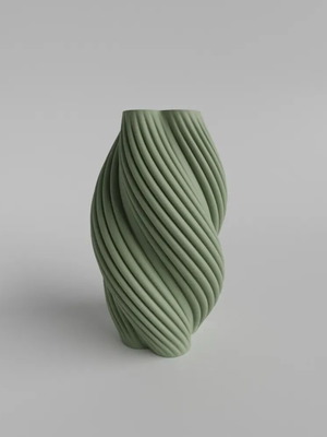 Modern decorative vase 3D printed, new, custom design