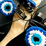  Boho handmade evil eye σανδάλια με χειροποιητα πλεκτά μάτια