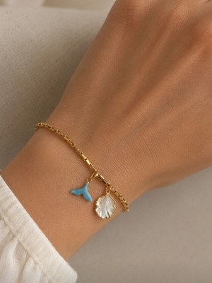 Women's summer bracelet new, white and gold colors