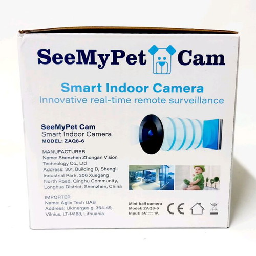 SeeMyPet Cam smart indoor camera like new, Full HD Wi-Fi