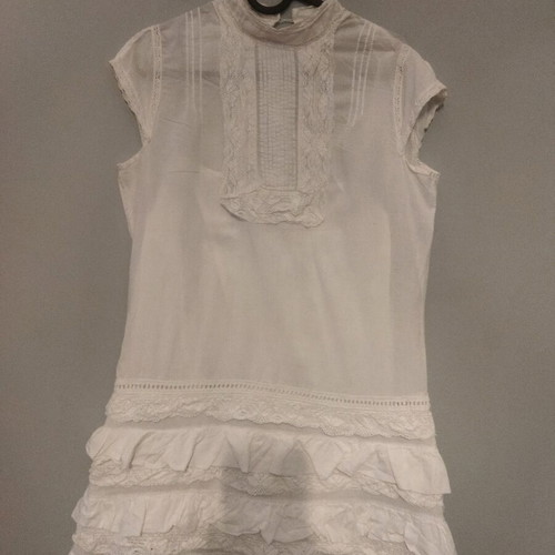 Zara dress like new, white mini with lace -  10,00 - Vendora.cy