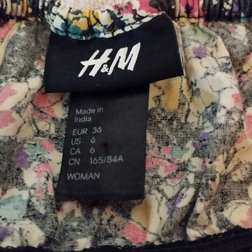 H&M Floral Cotton Dress Like New, Multicolor, Size S