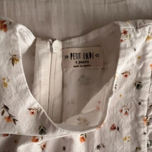 Petit Indi floral cotton dress for 4-year-old girls