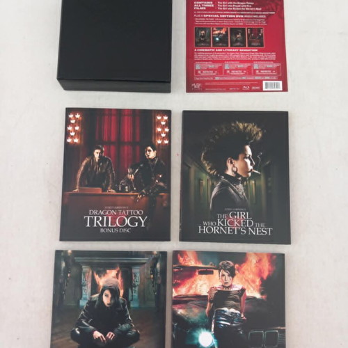 The Dragon Tattoo Stieg Larsson Trilogy Blu-ray used, social genre, subtitles