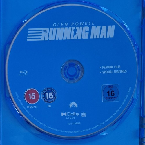 The Running Man Blu-ray Region B, sci-fi action movie